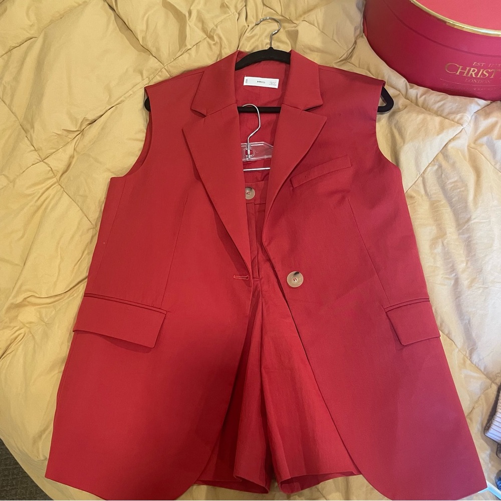 MANGO Blazer Vest Coord Set